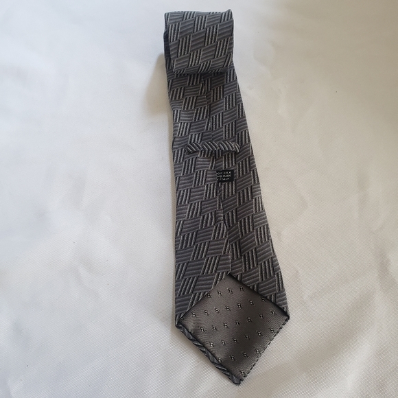 Mario Valentino gray Silk Tie - Picture 4 of 9